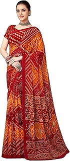 Womens Banarasi Georgette Floral Embellished Sare