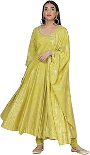 Womens Beige Color Cotton a-line Kurti (VB-KU-86)