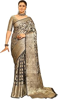 Womens Chiffon Abstract Digital Print Saree With 