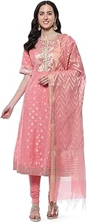 Womens Chiffon Floral Embellished Saree With Unst