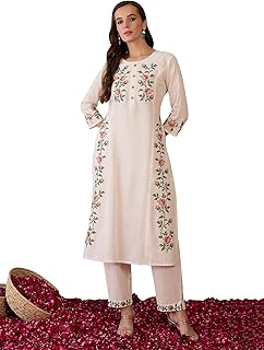 Womens Brown Georgette Floral Printed Empire Kurt