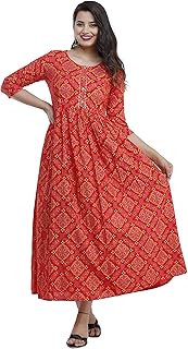 Womens Cotton Anarkali Maternity Feeding Kurti