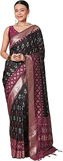 Womens Cotton Botanical Printed Saree With Unstit