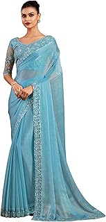 Womens Cotton Ethnic Motif Printed Saree With Uns