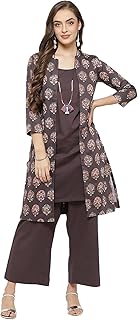 Womens Cotton Floral Straight Kurta Set