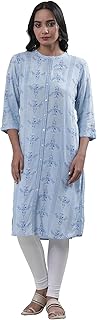 Womens Cotton Floral Print Straight Kurta Set