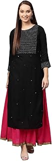 Womens Cotton Kurta with Palazzo & Dupatta