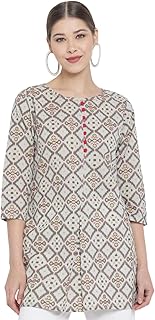 Womens Cotton Regular Fit Short Geometric Printed