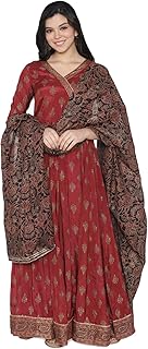 Womens Cotton Regular Fit Anarkali Kurta