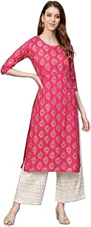 Womens Cotton Straight Fit Straight Booti Embroid