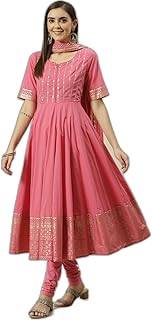 Womens Cotton Solid Regular Tunic with Pant Set