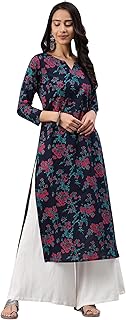 Womens Crepe Digital Print Straight Kurta