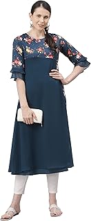 Womens Crepe Digital Print Straight Kurta [Pack o