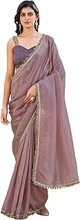 Womens Dola Silk Animal Printed Saree With Unstit