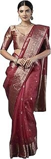 Womens Digital Print Paisley Crepe Saree With Uns