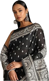 Womens Dola Silk Bandhani Printed Saree With Unst