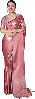 Womens Dola Silk Geometric Printed Saree With Uns