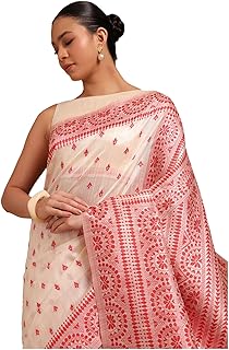 Womens Ethnic Motif Georgette Woven Design Saree 