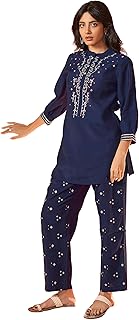 Womens Embroidered Silk Blend Floor Length A-Line