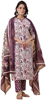 Womens Georgette Floral Embroidered A-line Kurta 