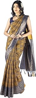 Womens Georgette Woven Design Saree With Unstitch