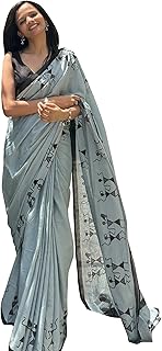 Womens Georgette Striped Printed Ready To Wear on