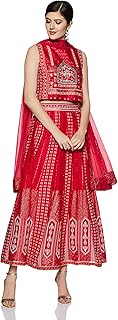 Womens Georgette Ombre Printed Saree With Unstitc