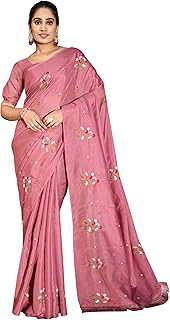 Womens Kanjivaram Art Silk Saree With Blouse, Tea