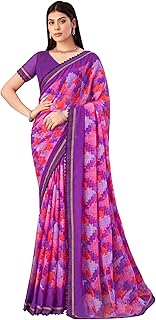 Womens Jimmychoo Solid Green Saree Embellished La