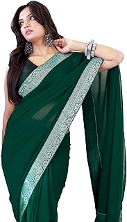 Womens Kanjivaram Art Silk Saree With Blouse Piec