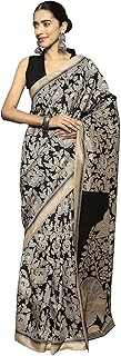 Womens Lycra Embellished Saree With Unstitched Bl