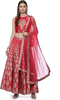 Womens Lavendar Georgette Sequins Embellished Sar