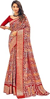 Womens Lavendar colored burbery satin saree with 