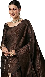 Womens Muga Silk Ethnic Motif Printed Saree With 