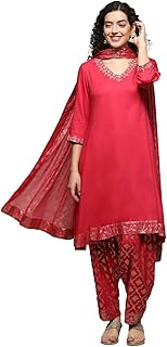 Womens Multicolor Satin Bandhani Printed Saree Wi