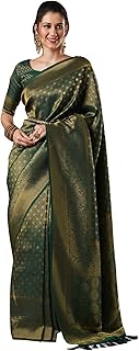 Womens Multicolor Satin Silk Embellished Saree Wi