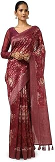 Womens Multicolor Satin Silk Bagh Printed Saree W