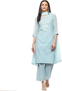 Womens Multicolor Satin Striped Printed Saree wit