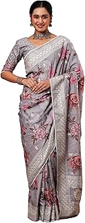 Womens Net Faux Beads Saree (TI6761_Off White)