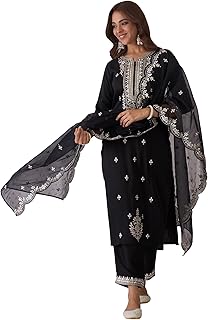 Womens Net Sequinned Saree (TI6578_Rust)