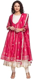 Womens Off White Pure Cotton Embroidered A-line K