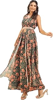 Womens Nylon Woven Design Saree With Unstitched B