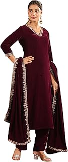 Womens Pink Printed Chanderi Silk Straight Kurta 
