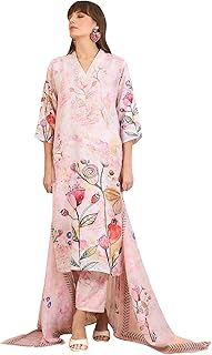 Womens Plus Size Chanderi Embellished Kurta with 