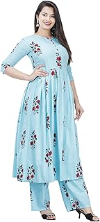 Womens Peach Poly Silk Kurta With Pant