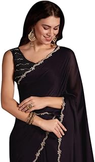 Womens Paithani Silk Blend Floral Woven Zari Work