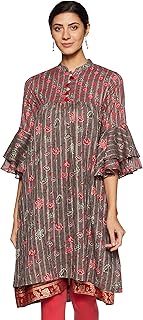 Womens Plus Size Cotton Slub Patch Work Angrakha 