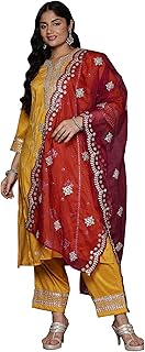 Womens Plus Size Rust Orange Pure Cotton Striped 