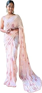 Womens Polycotton Kalamkari Printed Saree With Un