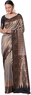 Womens Purple Chanderi Silk Bandhani Printed Sare